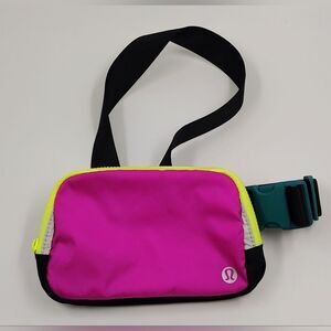 Lululemon Everywhere Pink & Black Belt Bag